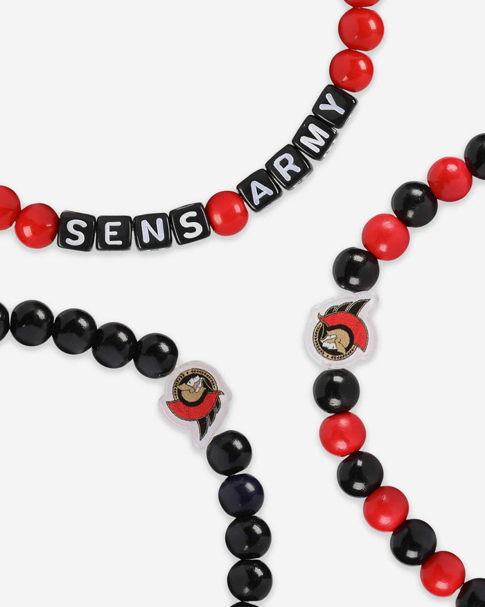 Ottawa Senators 3 Pack Beaded Friendship Bracelet FOCO - FOCO.com