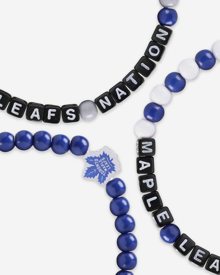 Toronto Maple Leafs 3 Pack Beaded Friendship Bracelet FOCO - FOCO.com