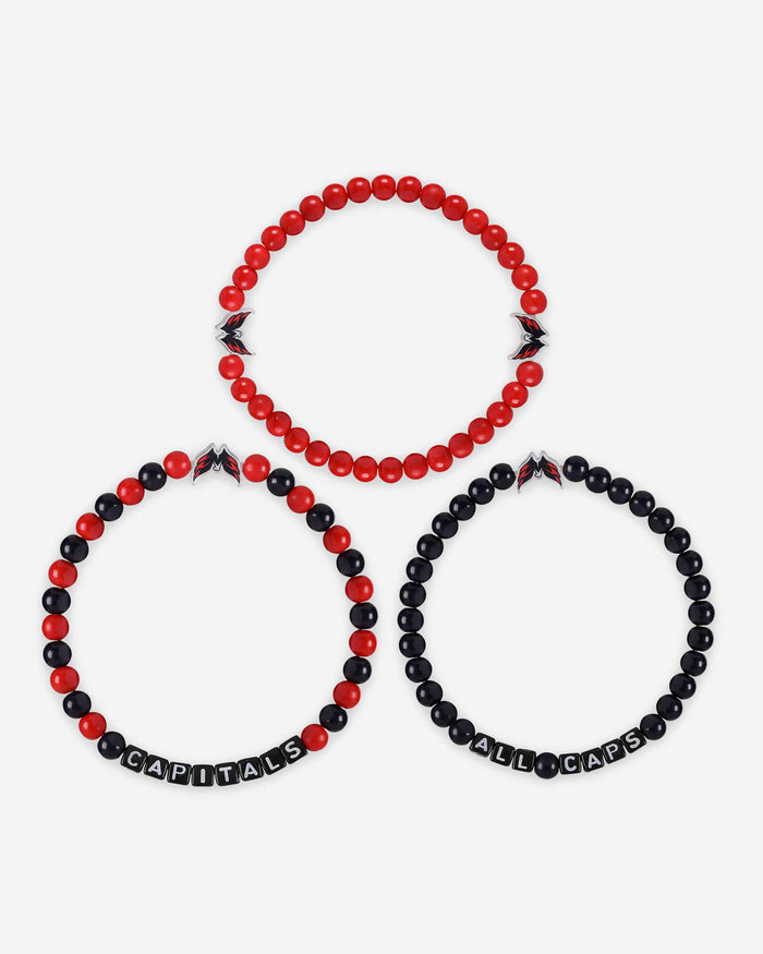 Washington Capitals 3 Pack Beaded Friendship Bracelet FOCO - FOCO.com