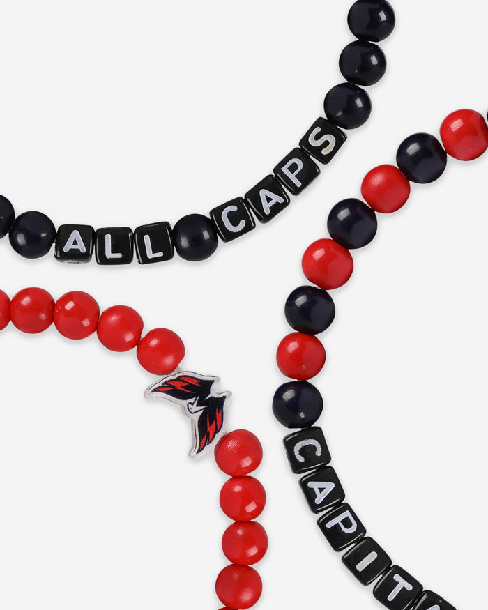 Washington Capitals 3 Pack Beaded Friendship Bracelet FOCO - FOCO.com