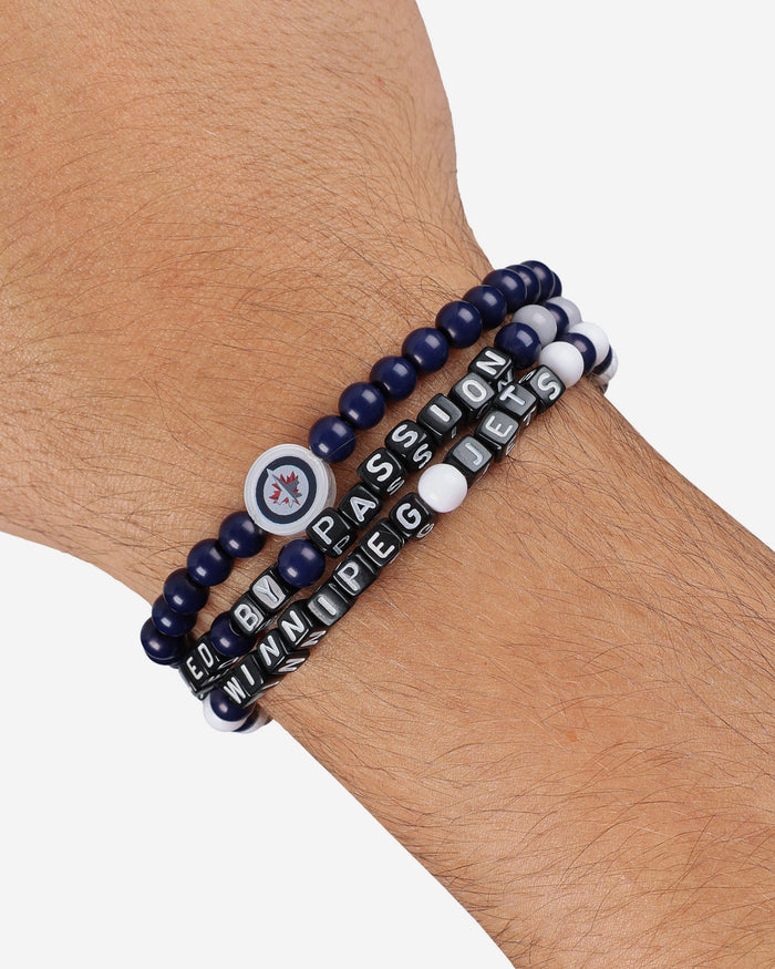 Winnipeg Jets 3 Pack Beaded Friendship Bracelet FOCO - FOCO.com