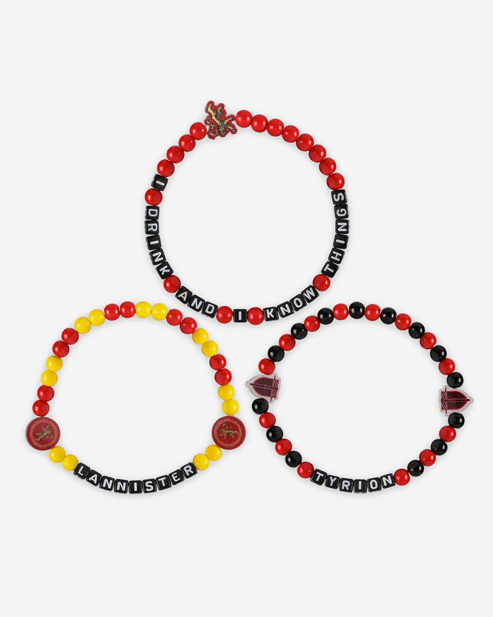 Game of Thrones™ House Lannister Motto 3 Pack Beaded Friendship Bracelet FOCO - FOCO.com