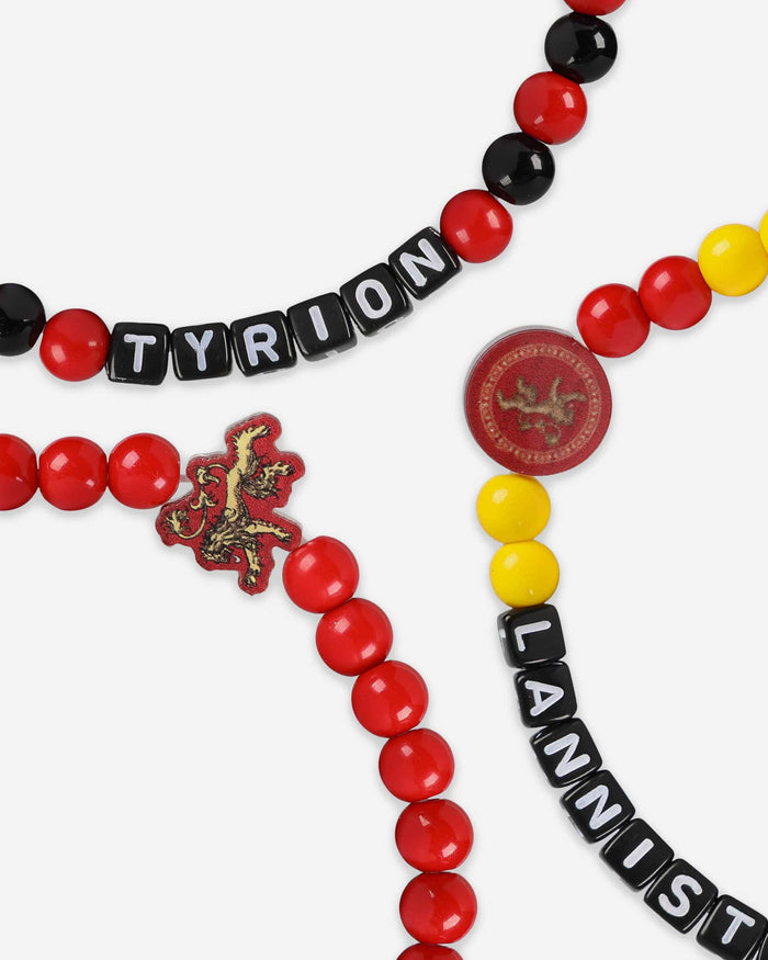 Game of Thrones™ House Lannister Motto 3 Pack Beaded Friendship Bracelet FOCO - FOCO.com