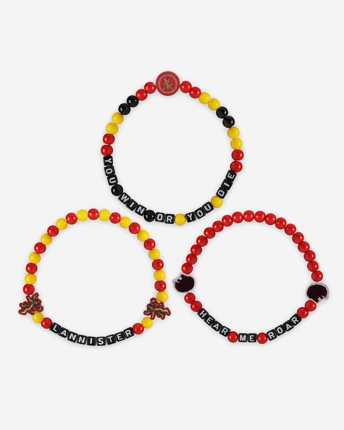 Game of Thrones™ House Lannister 3 Pack Beaded Friendship Bracelet FOCO - FOCO.com