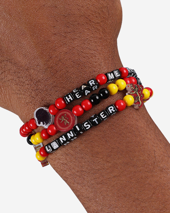 Game of Thrones™ House Lannister 3 Pack Beaded Friendship Bracelet FOCO - FOCO.com