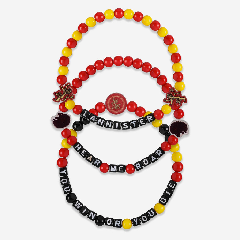 Game of Thrones™ House Lannister 3 Pack Beaded Friendship Bracelet FOCO - FOCO.com