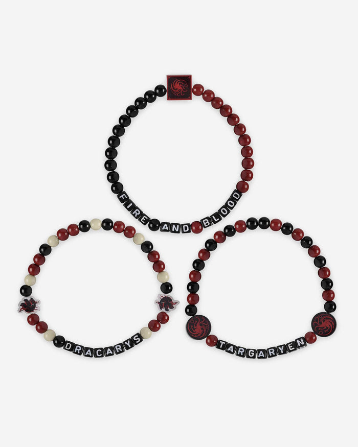 Game of Thrones™ House Targaryen 3 Pack Beaded Friendship Bracelet FOCO - FOCO.com