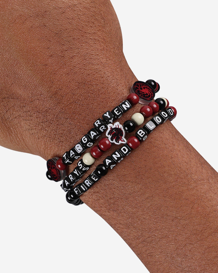 Game of Thrones™ House Targaryen 3 Pack Beaded Friendship Bracelet FOCO - FOCO.com