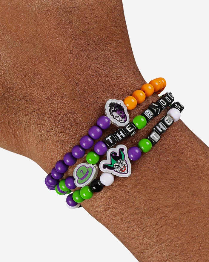 The Joker™ & Riddler™ & Two Face™ DC 3 Pack Beaded Friendship Bracelet FOCO - FOCO.com