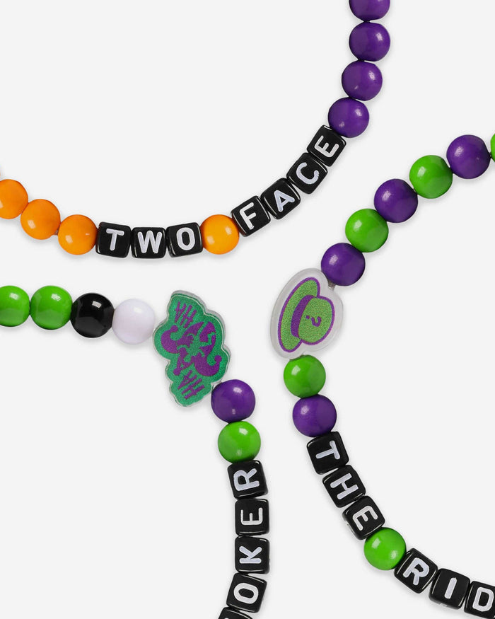 The Joker™ & Riddler™ & Two Face™ DC 3 Pack Beaded Friendship Bracelet FOCO - FOCO.com