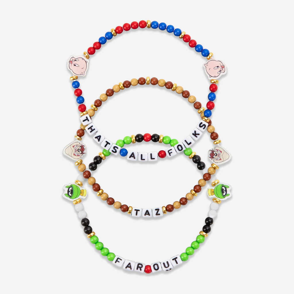 Porky Pig & Tasmanian Devil & Marvin the Martian Looney Tunes 3 Pack Friendship Bracelet FOCO - FOCO.com