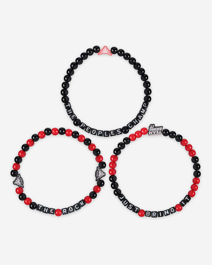 The Rock WWE 3 Pack Friendship Bracelet FOCO - FOCO.com