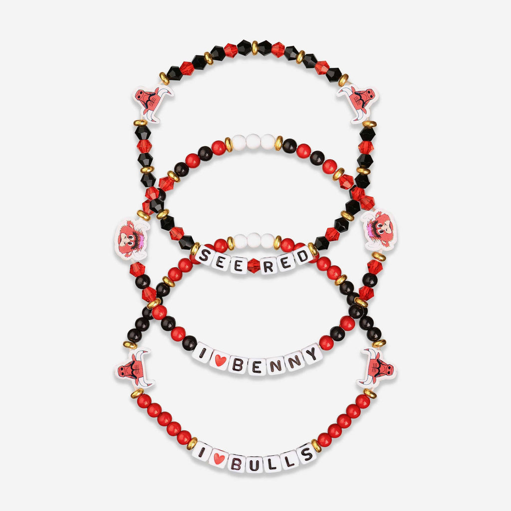 Chicago Bulls 3 Pack Friendship Bracelet FOCO - FOCO.com