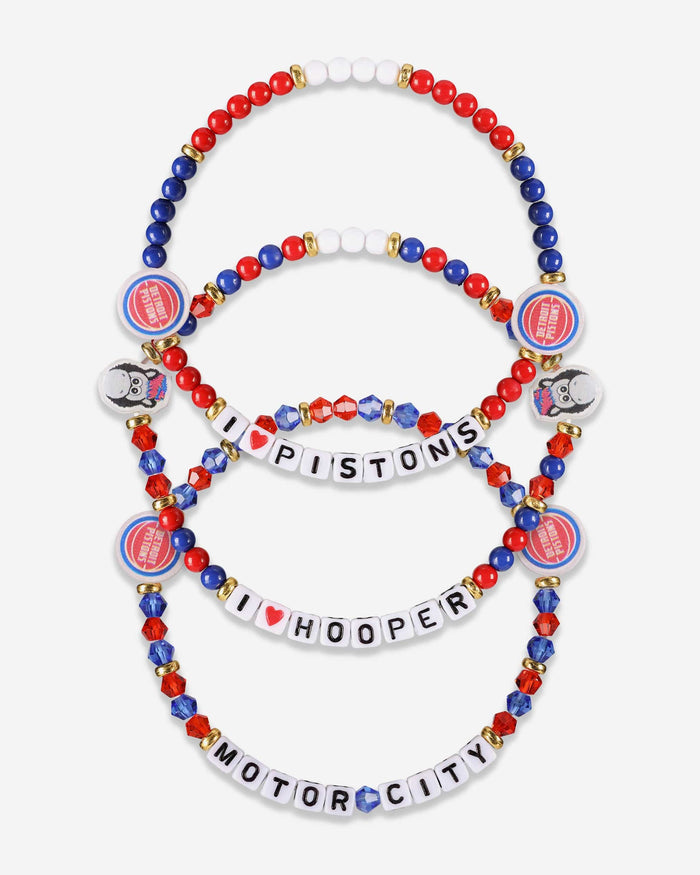 Detroit Pistons 3 Pack Friendship Bracelet FOCO - FOCO.com