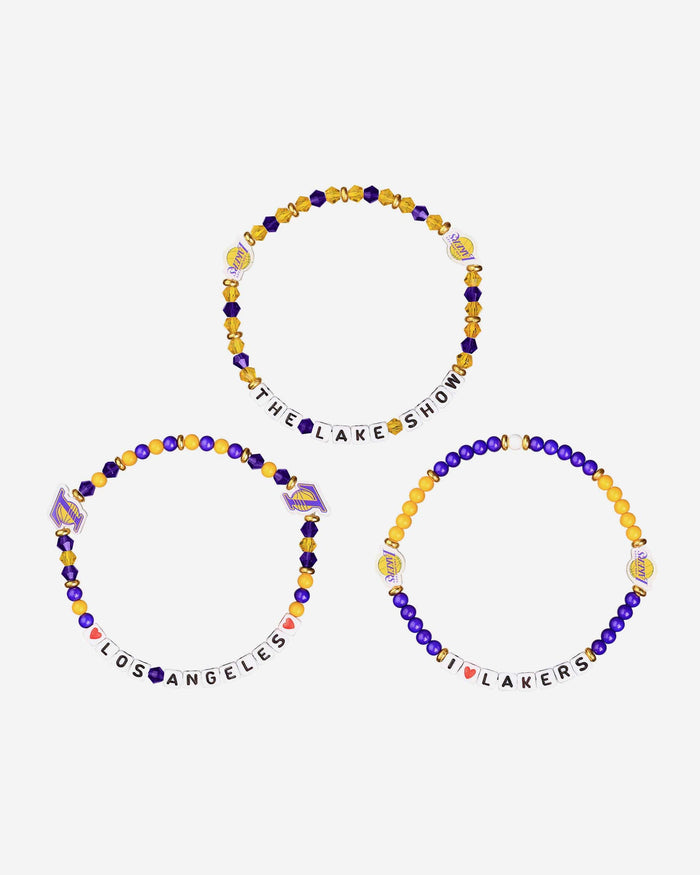 Los Angeles Lakers 3 Pack Friendship Bracelet FOCO - FOCO.com