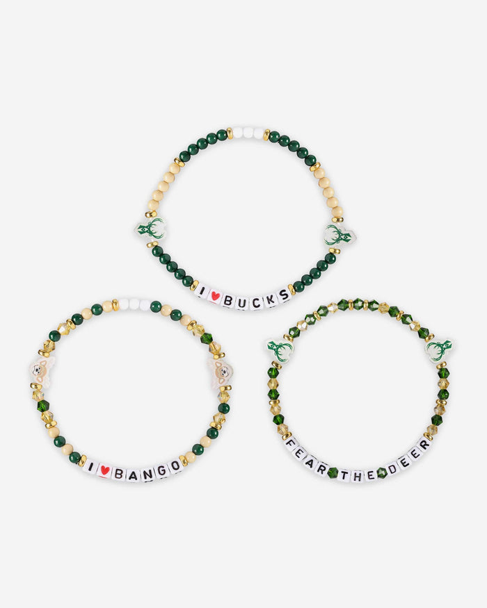 Milwaukee Bucks 3 Pack Friendship Bracelet FOCO - FOCO.com