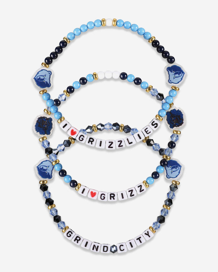 Memphis Grizzlies 3 Pack Friendship Bracelet FOCO - FOCO.com