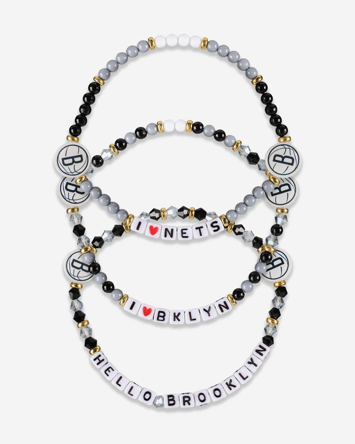 Brooklyn Nets 3 Pack Friendship Bracelet FOCO - FOCO.com