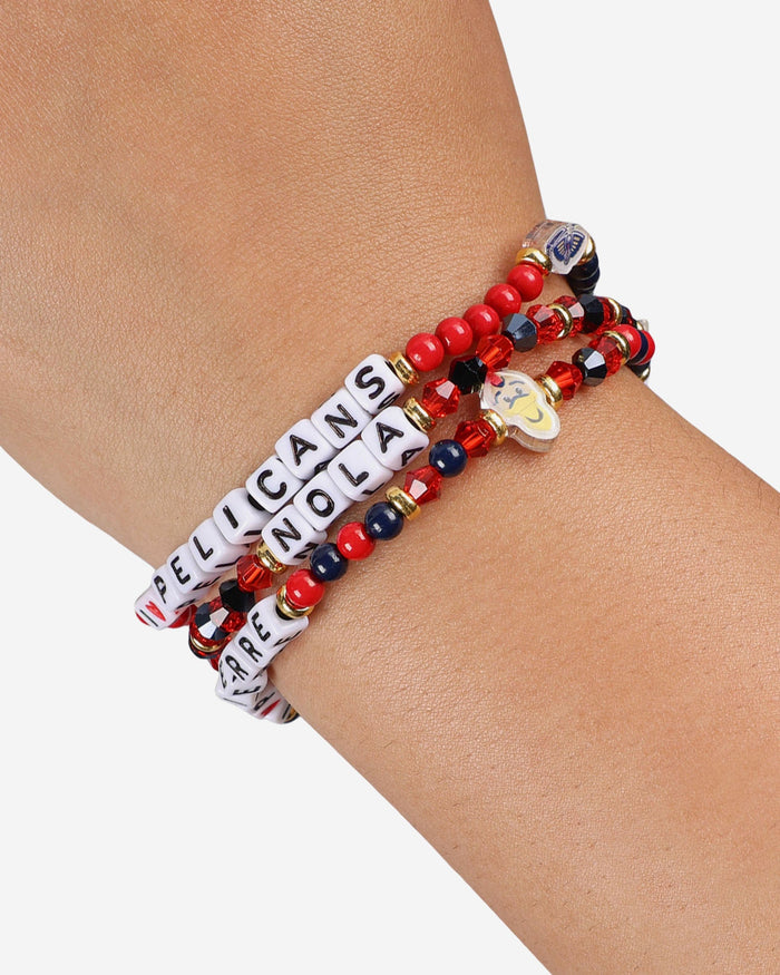 New Orleans Pelicans 3 Pack Friendship Bracelet FOCO - FOCO.com