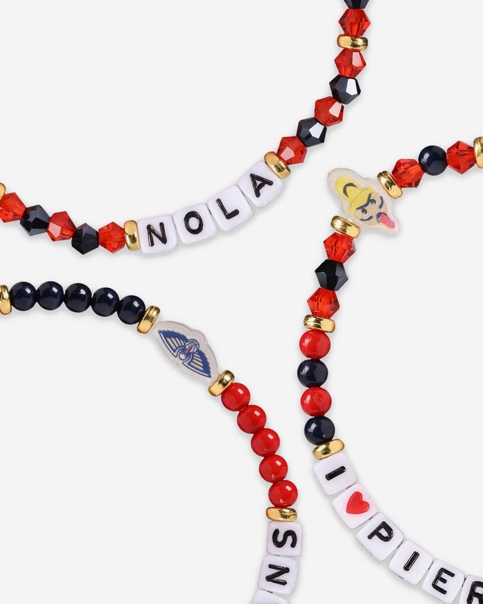 New Orleans Pelicans 3 Pack Friendship Bracelet FOCO - FOCO.com