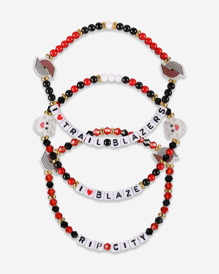 Portland Trail Blazers 3 Pack Friendship Bracelet FOCO - FOCO.com