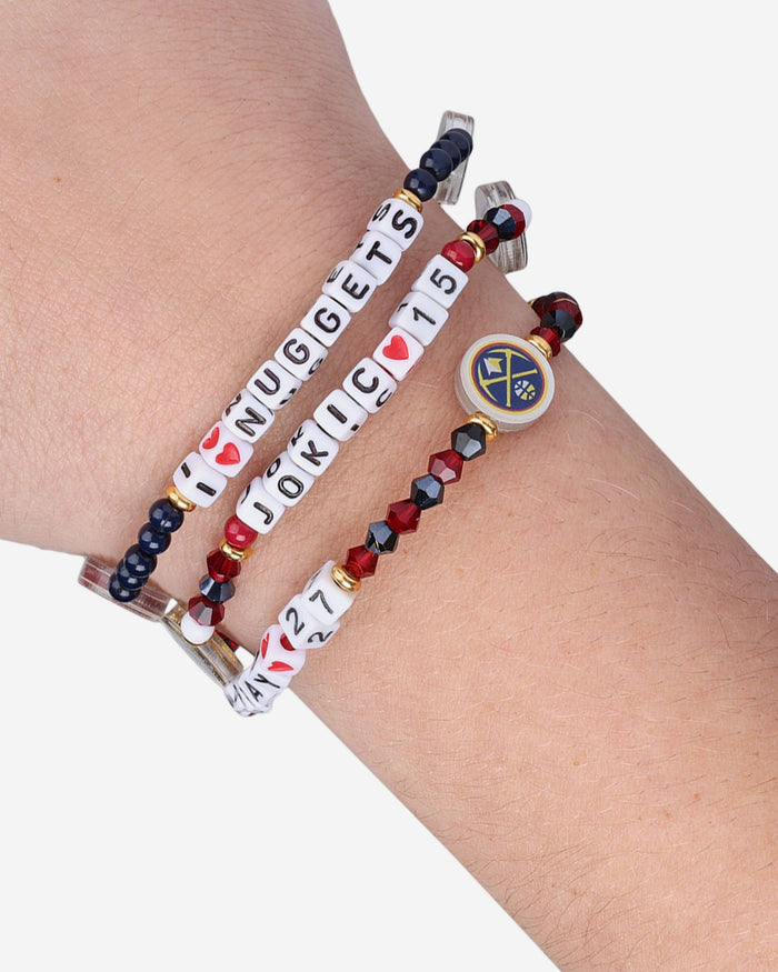 Nikola Jokic & Jamal Murray Denver Nuggets 3 Pack Player Friendship Bracelet FOCO - FOCO.com