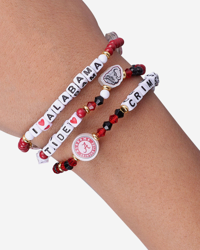 Alabama Crimson Tide 3 Pack Friendship Bracelet FOCO - FOCO.com