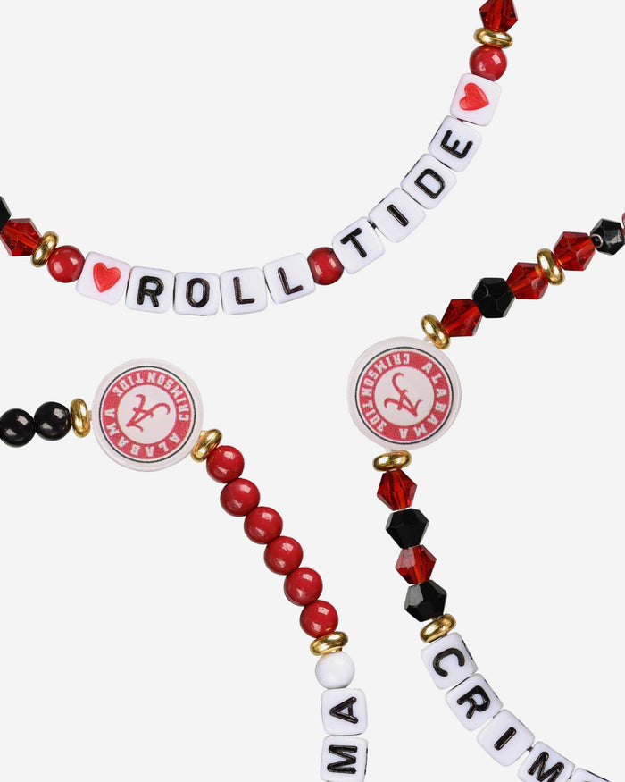 Alabama Crimson Tide 3 Pack Friendship Bracelet FOCO - FOCO.com