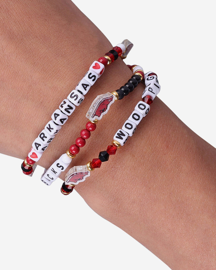 Arkansas Razorbacks 3 Pack Friendship Bracelet FOCO - FOCO.com