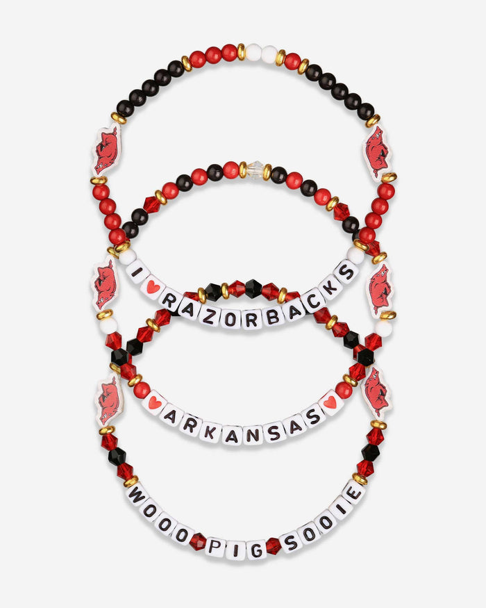 Arkansas Razorbacks 3 Pack Friendship Bracelet FOCO - FOCO.com