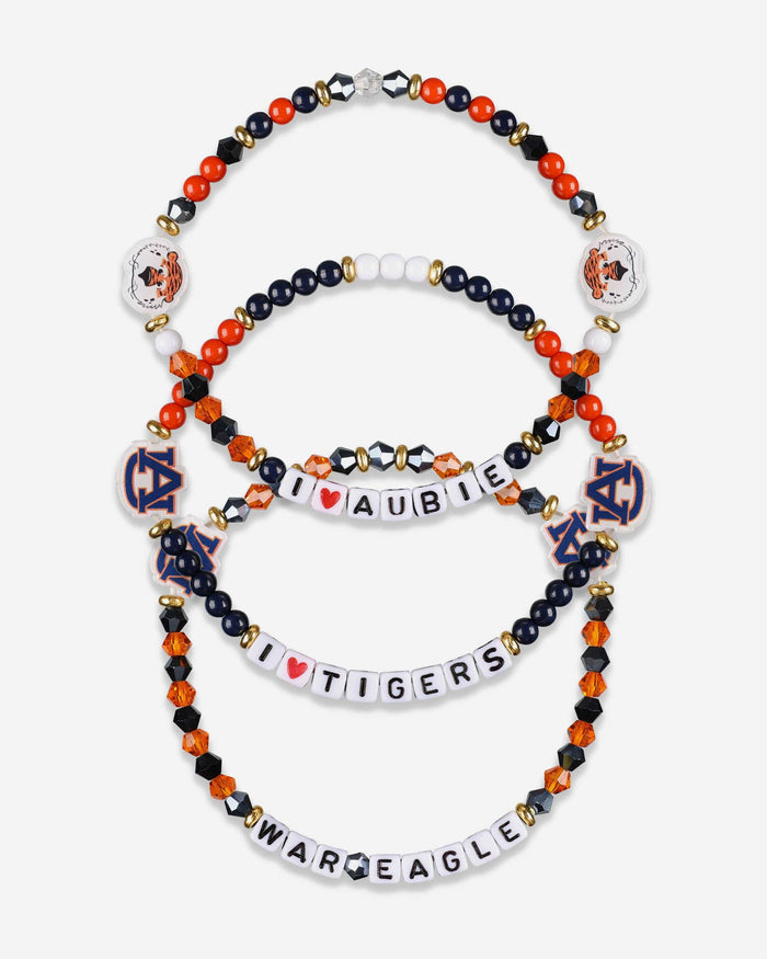 Auburn Tigers 3 Pack Friendship Bracelet FOCO - FOCO.com