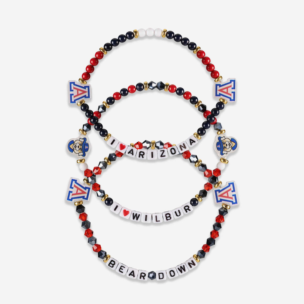 Arizona Wildcats 3 Pack Friendship Bracelet FOCO - FOCO.com