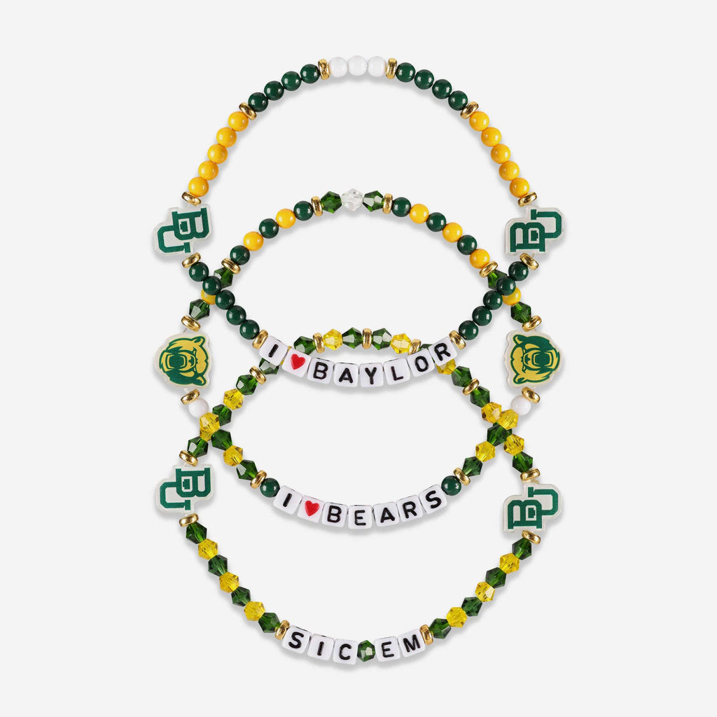 Baylor Bears 3 Pack Friendship Bracelet FOCO - FOCO.com