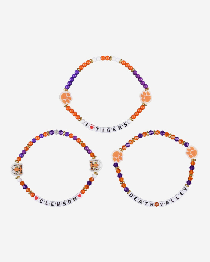 Clemson Tigers 3 Pack Friendship Bracelet FOCO - FOCO.com