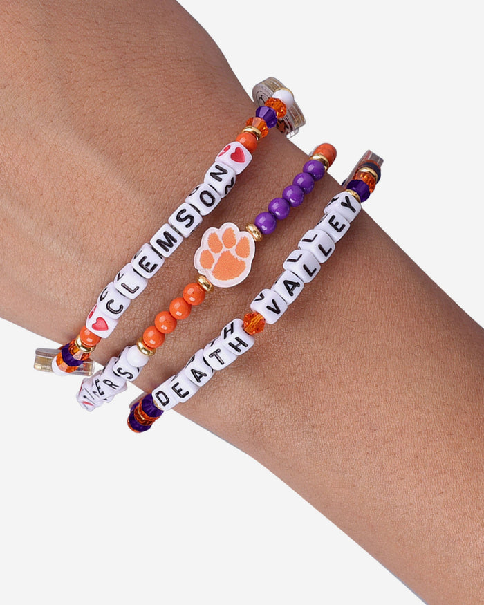 Clemson Tigers 3 Pack Friendship Bracelet FOCO - FOCO.com