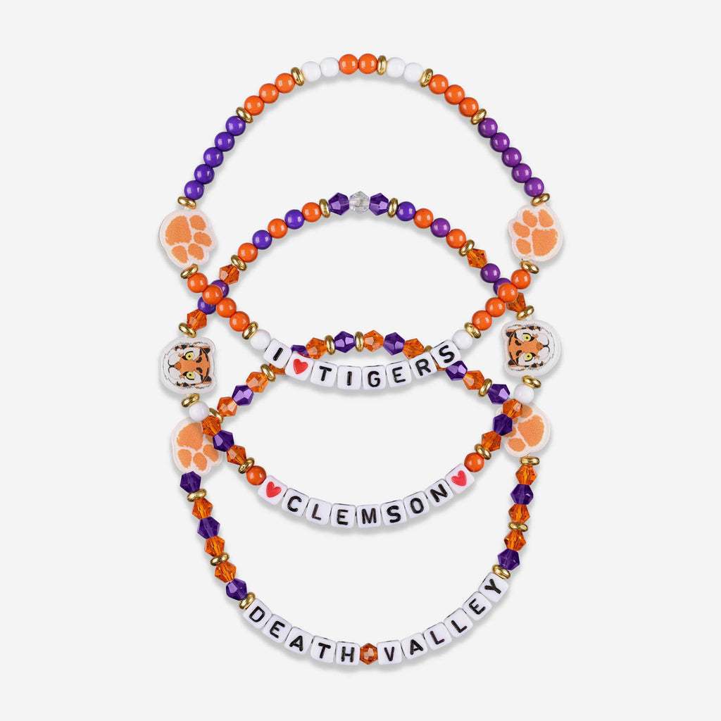 Clemson Tigers 3 Pack Friendship Bracelet FOCO - FOCO.com