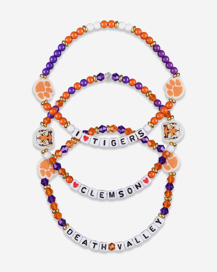 Clemson Tigers 3 Pack Friendship Bracelet FOCO - FOCO.com