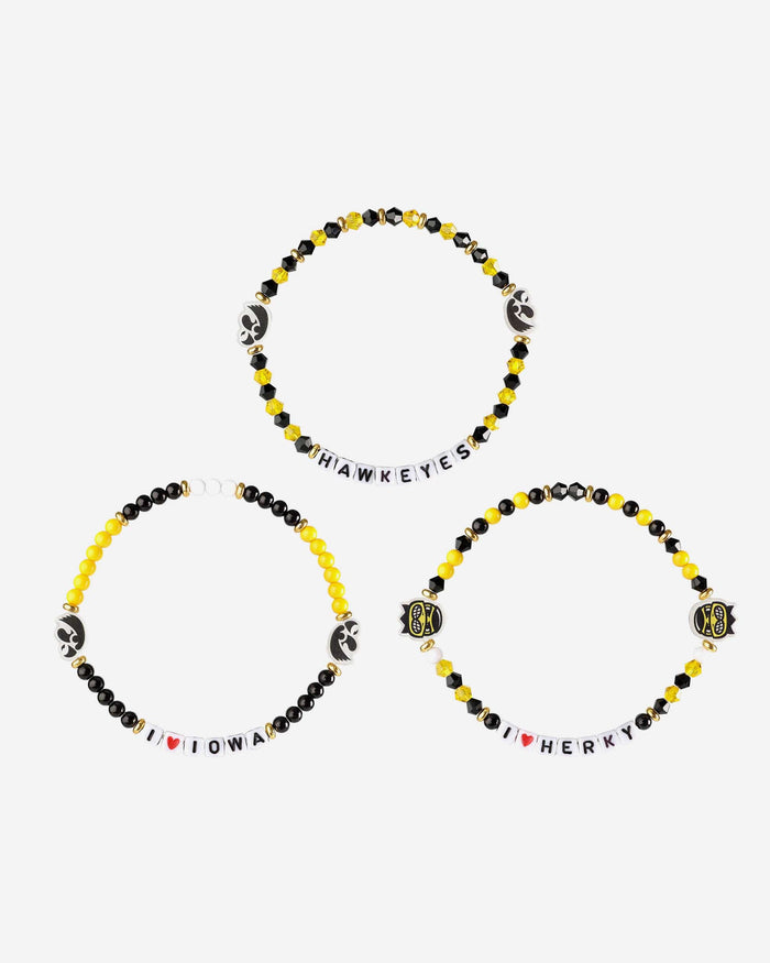 Iowa Hawkeyes 3 Pack Friendship Bracelet FOCO - FOCO.com