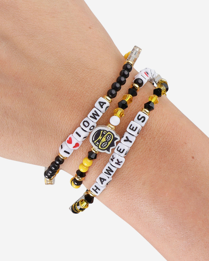 Iowa Hawkeyes 3 Pack Friendship Bracelet FOCO - FOCO.com