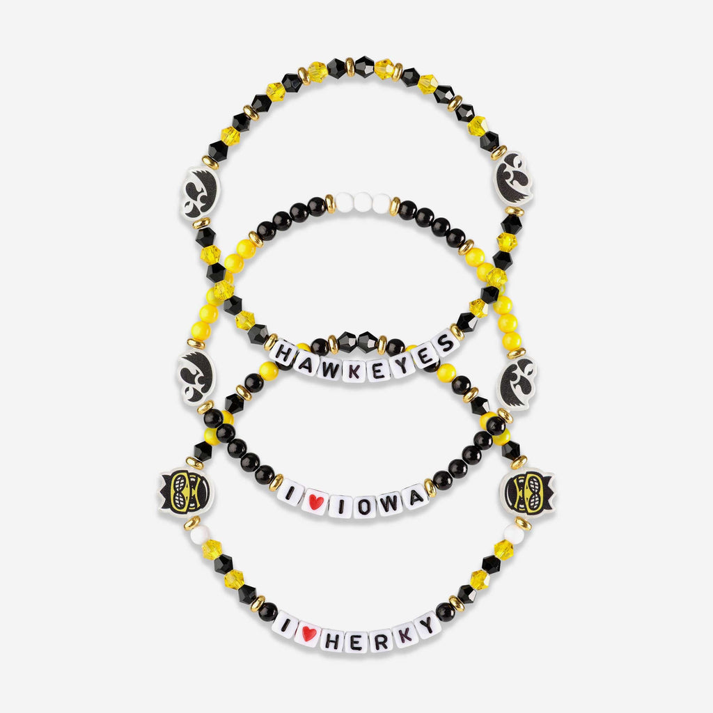 Iowa Hawkeyes 3 Pack Friendship Bracelet FOCO - FOCO.com