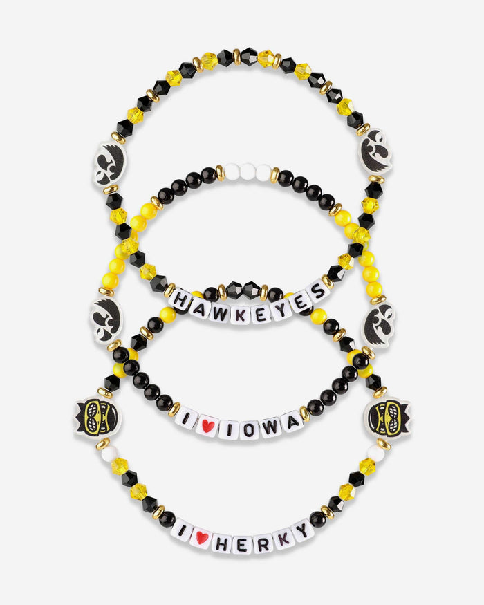 Iowa Hawkeyes 3 Pack Friendship Bracelet FOCO - FOCO.com