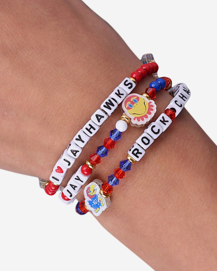 Kansas Jayhawks 3 Pack Friendship Bracelet FOCO - FOCO.com