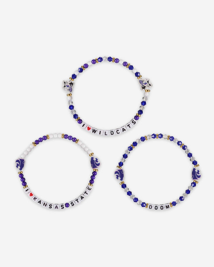 Kansas State Wildcats 3 Pack Friendship Bracelet FOCO - FOCO.com