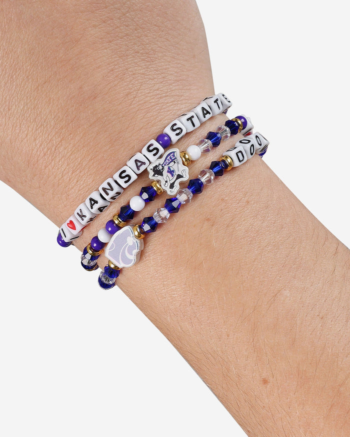 Kansas State Wildcats 3 Pack Friendship Bracelet FOCO - FOCO.com