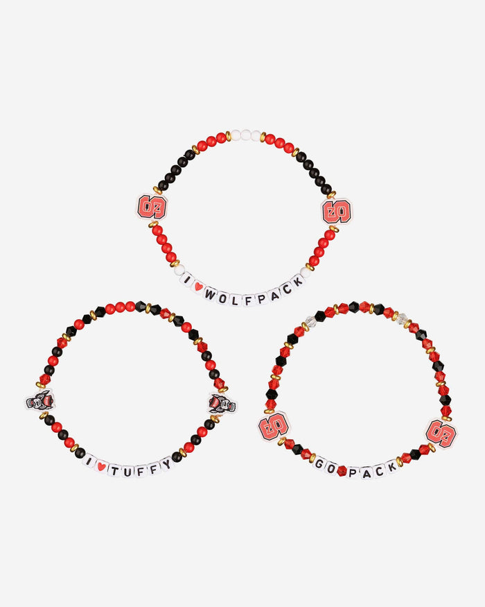 NC State Wolfpack 3 Pack Friendship Bracelet FOCO - FOCO.com