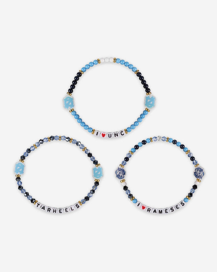 North Carolina Tar Heels 3 Pack Friendship Bracelet FOCO - FOCO.com