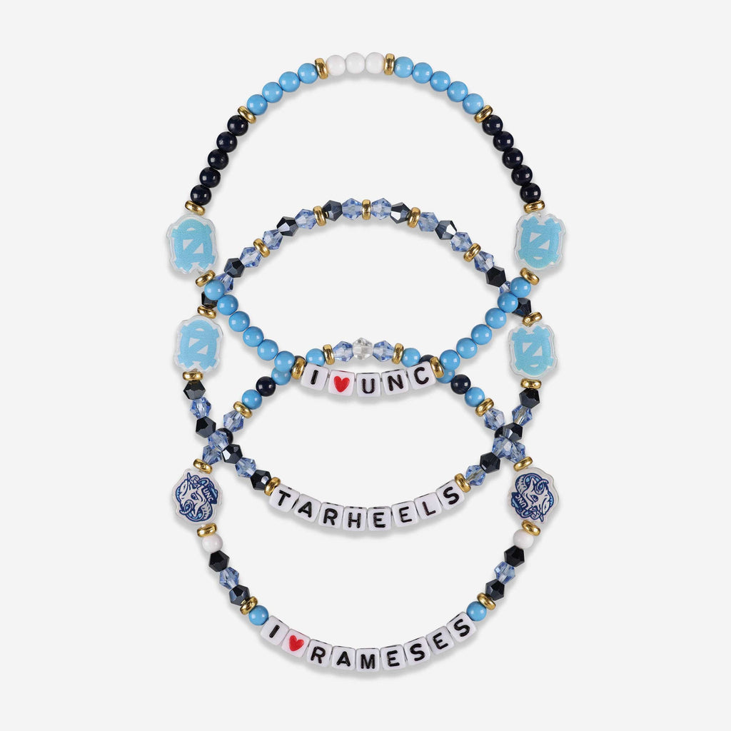 North Carolina Tar Heels 3 Pack Friendship Bracelet FOCO - FOCO.com