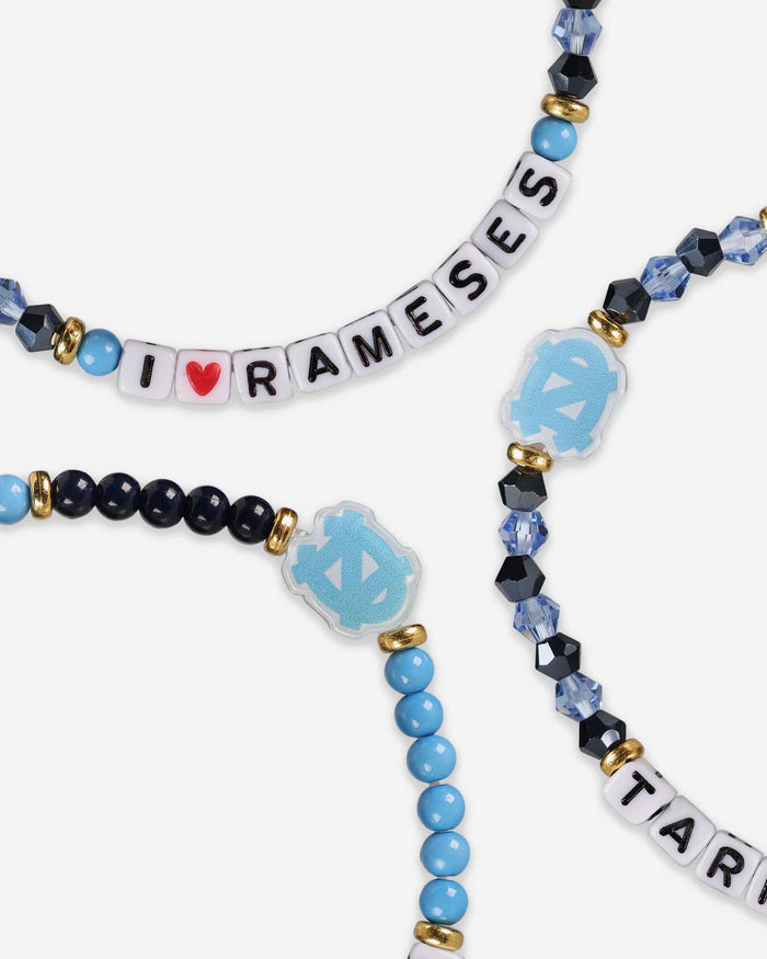 North Carolina Tar Heels 3 Pack Friendship Bracelet FOCO - FOCO.com