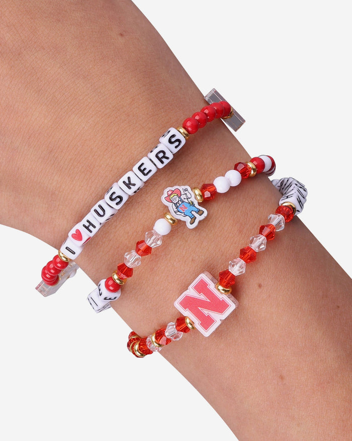 Nebraska Cornhuskers 3 Pack Friendship Bracelet FOCO - FOCO.com