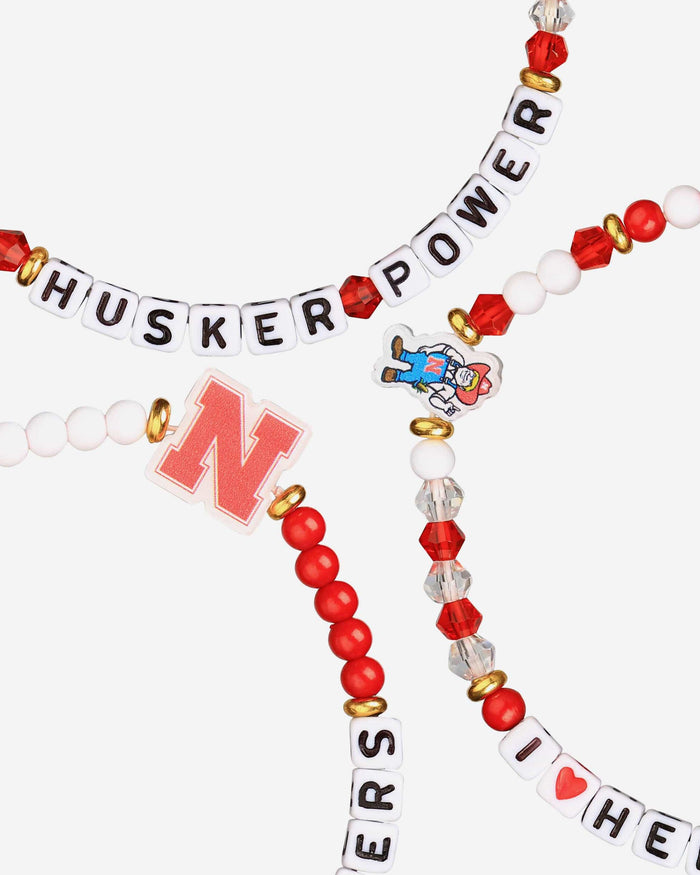 Nebraska Cornhuskers 3 Pack Friendship Bracelet FOCO - FOCO.com